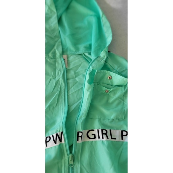 NWT Girls Windbreaker Style Jacket. Green Color, By JoLIE & joy. Size L/14 - Picture 4 of 9